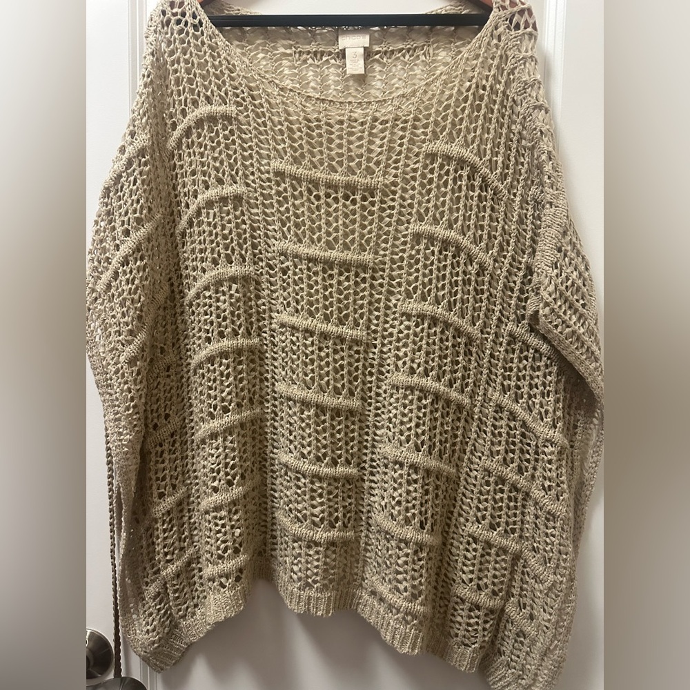 Chico's crochet top - Tan